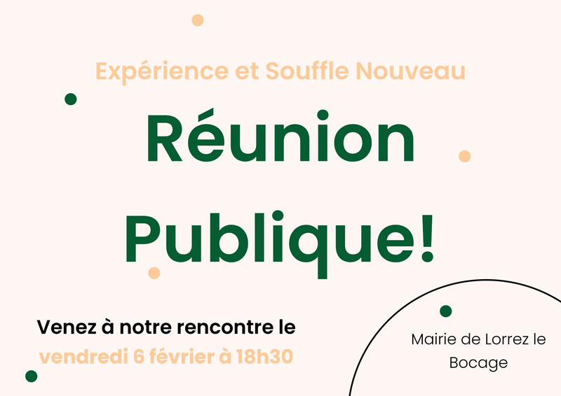 Première réunion publique